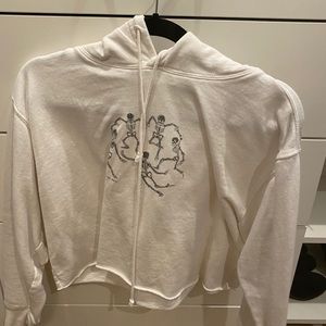 Brandy Melville White Pullover Hoodie